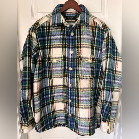 Mens All Saints Relaxed Fit Heavyweight Overshirt Jacket Size Large - Picture 5 of 11